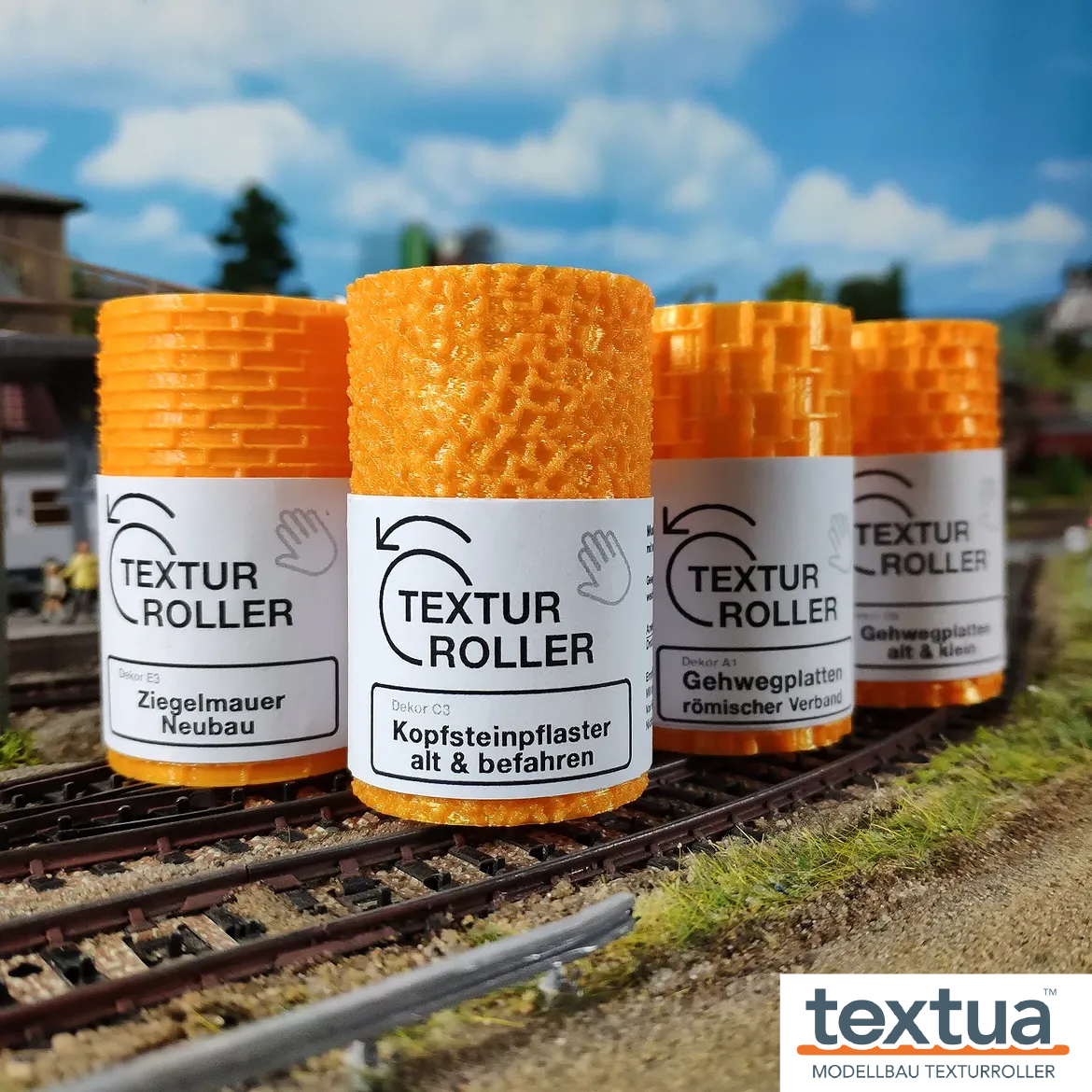 Mehrere Textur Roller auf Modellbahnanlage